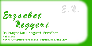 erzsebet megyeri business card