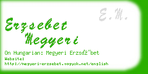 erzsebet megyeri business card